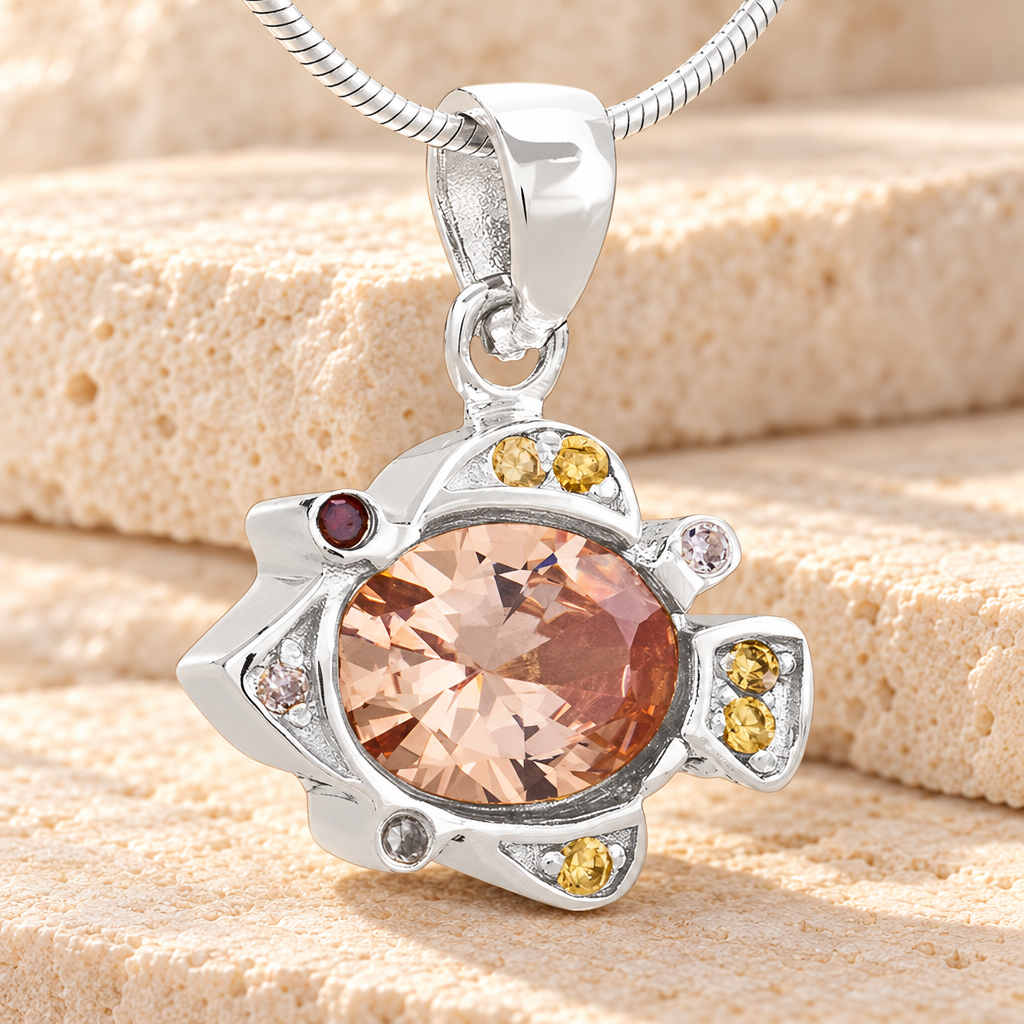Silver Pufferfish Cremation Jewelry — main — evr6496ss