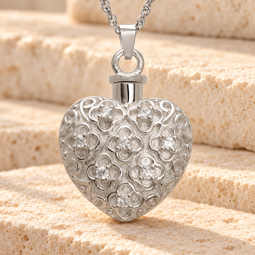 14K White Gold Twinkle Heart Jewelry Urn — main — evr738wg