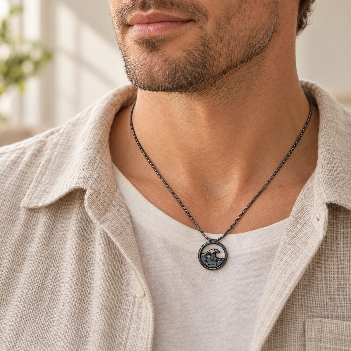 Black Plated Surf's Up Forever Sealed Memorial Jewelry — lifestyle — evr20007blfs