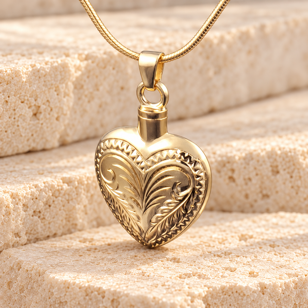14K Gold Darling Heart Memorial Locket — main — evr740kg