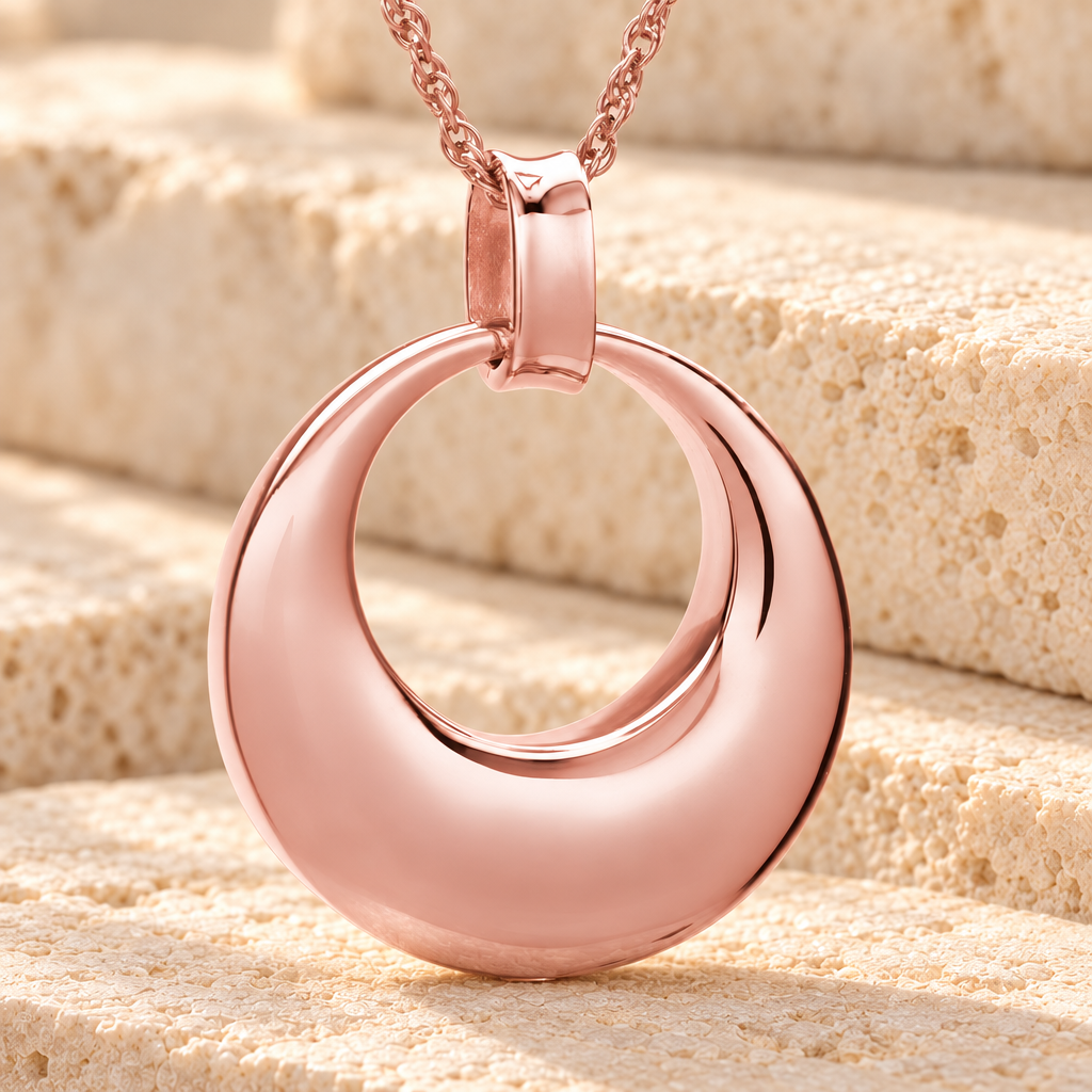 14K Rose Gold Timeless Cremation Pendant — main product image