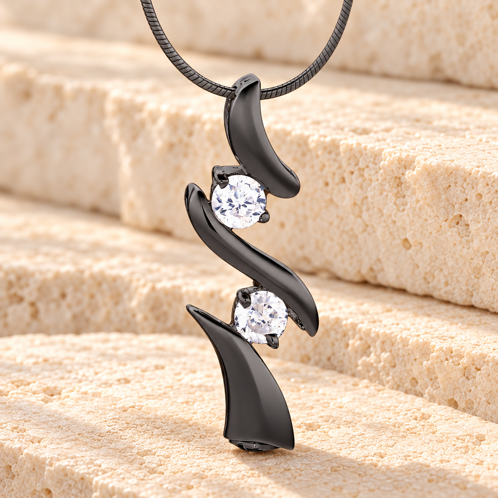Black Blissful Moments Cremation Jewelry — main — evr6101b