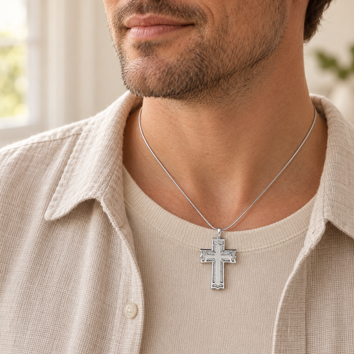 Rosedale Cross Forever Sealed Keepsake Urn Jewelry — lifestyle — evr1079fs