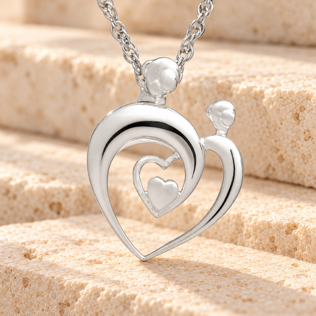 Sterling Silver Hearts Memorial Locket — main — evr6001ss