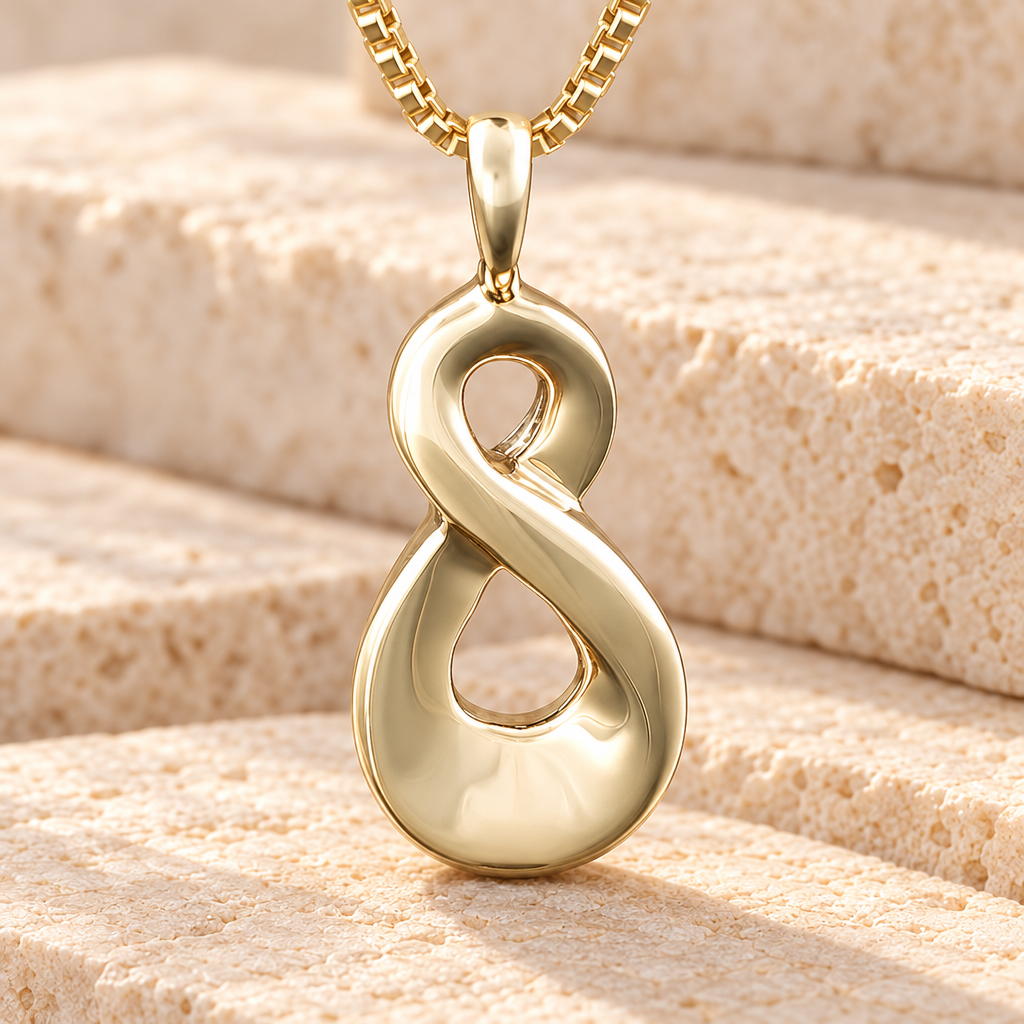 14K Gold Infinity Memorial Locket — main — evr123kg