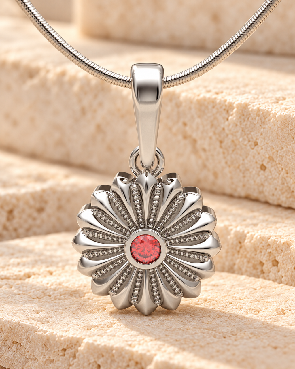14K White Gold Birthstone Flowers Forever Sealed Memorial Jewelry — main — evr20004wgfs