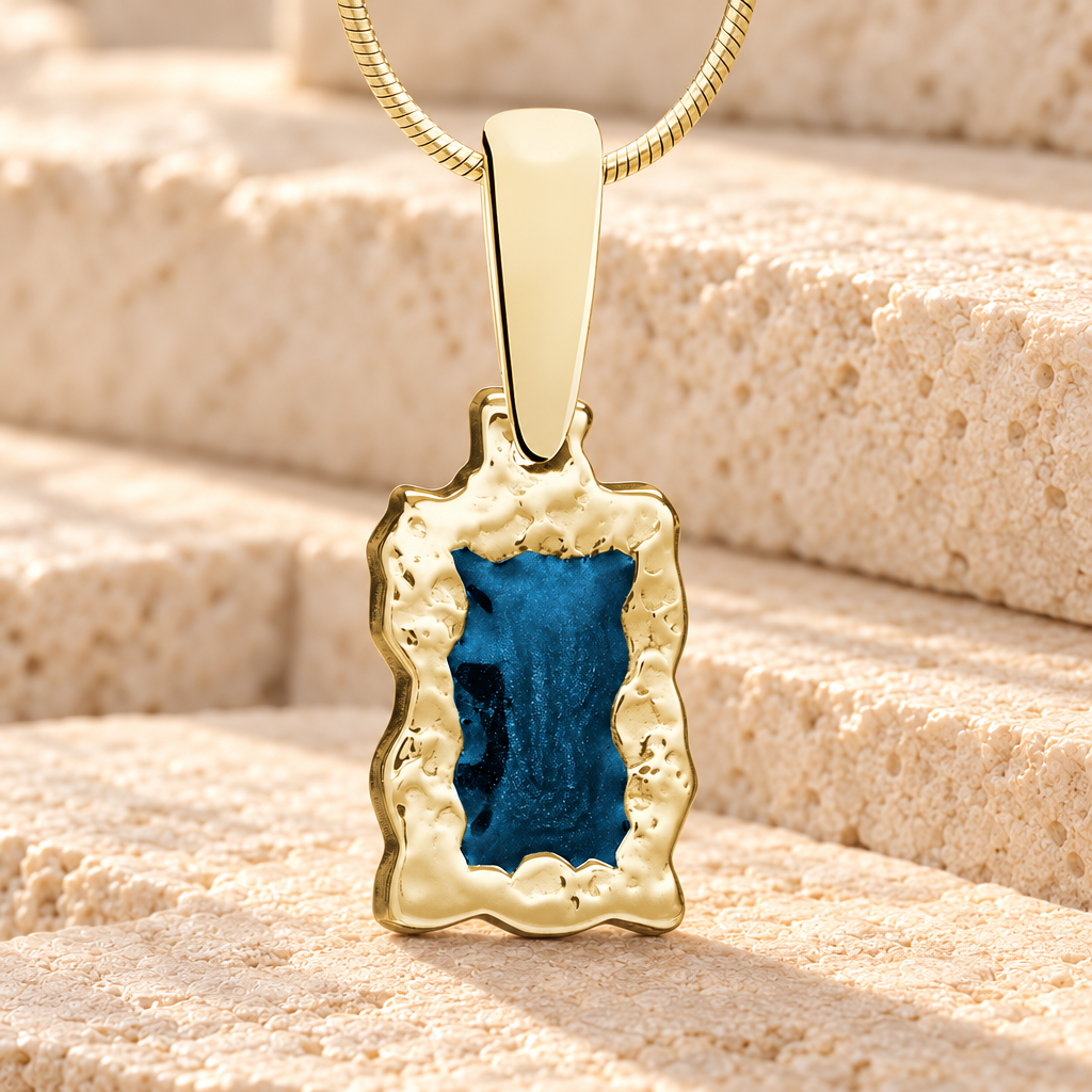 Solid 14K Gold Spring Meadows Ash Resin Jewelry — main product image
