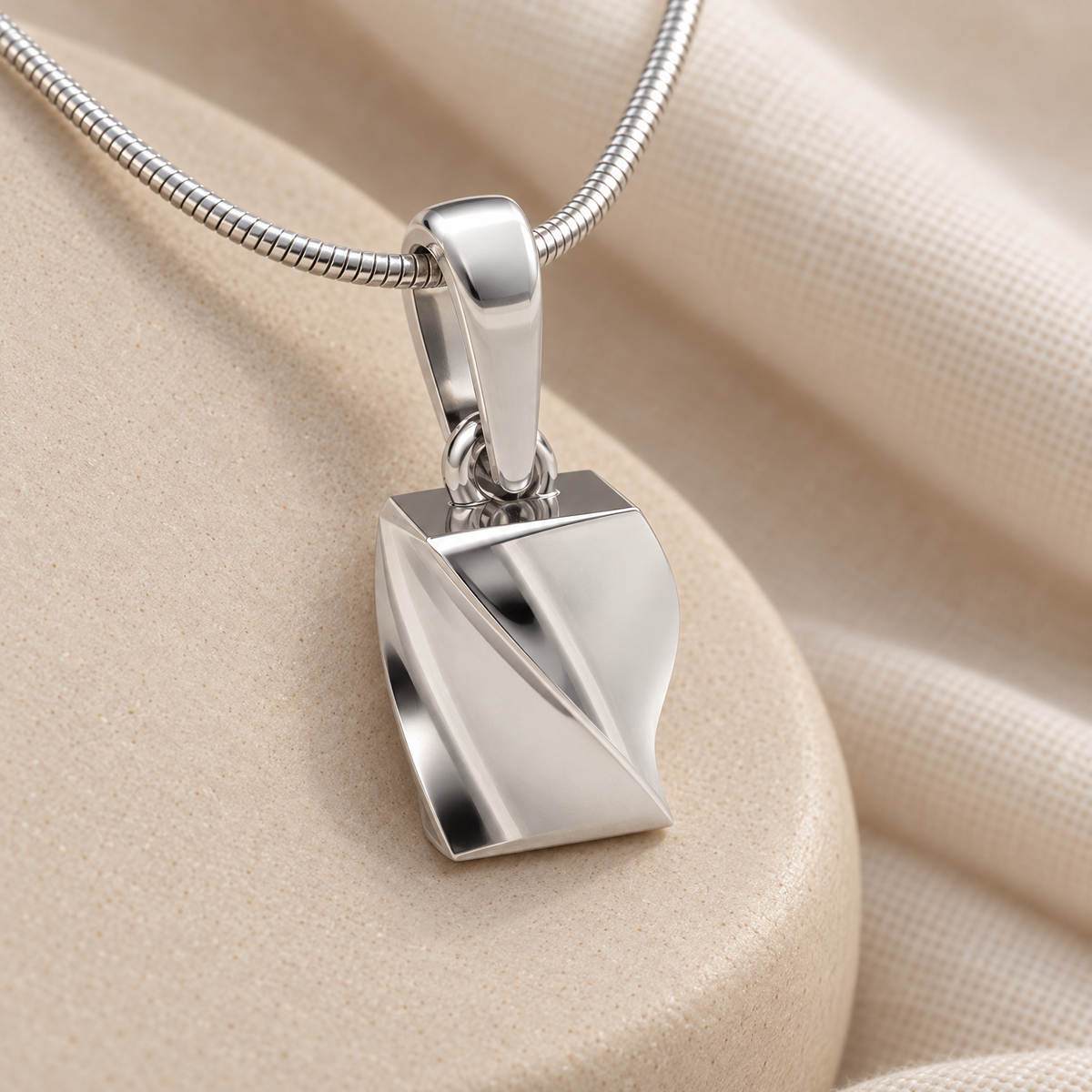 Helix Squared Forever Sealed Memorial Jewelry — alternate view — evr20031ssfs