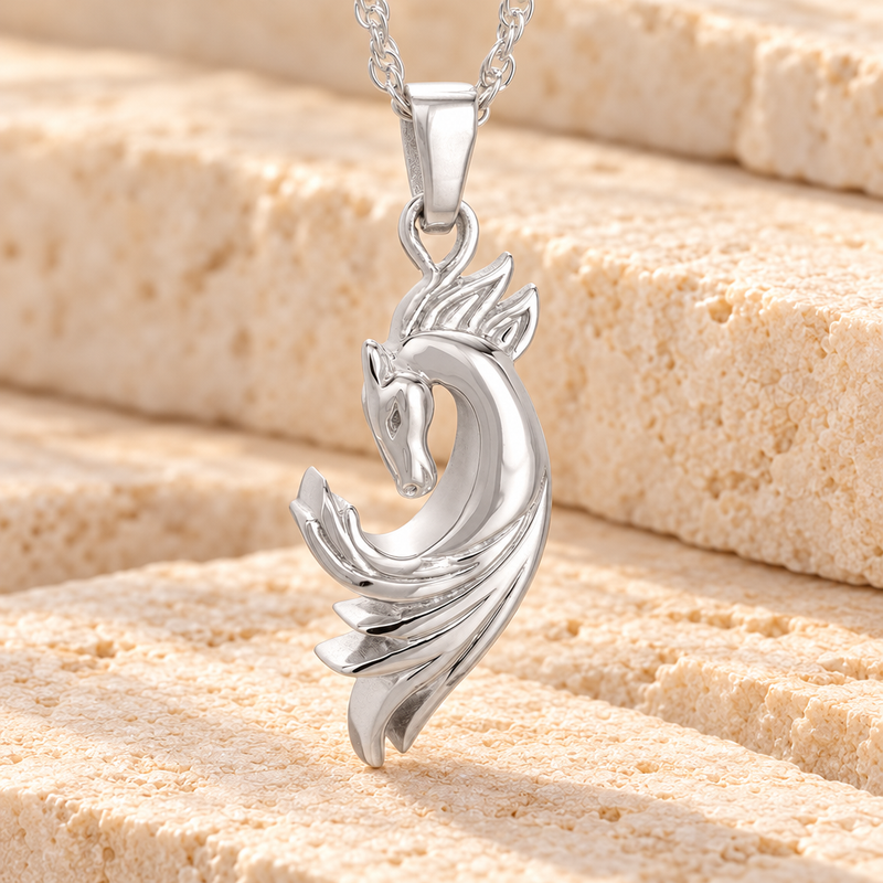 Sterling Silver Stallion Memorial Jewelry