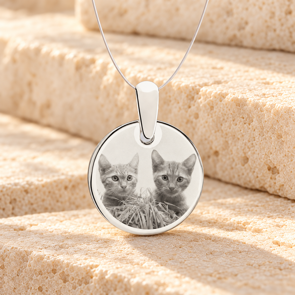 Round Photo Engraved Stainless Pet Guardian — main — evr7406s