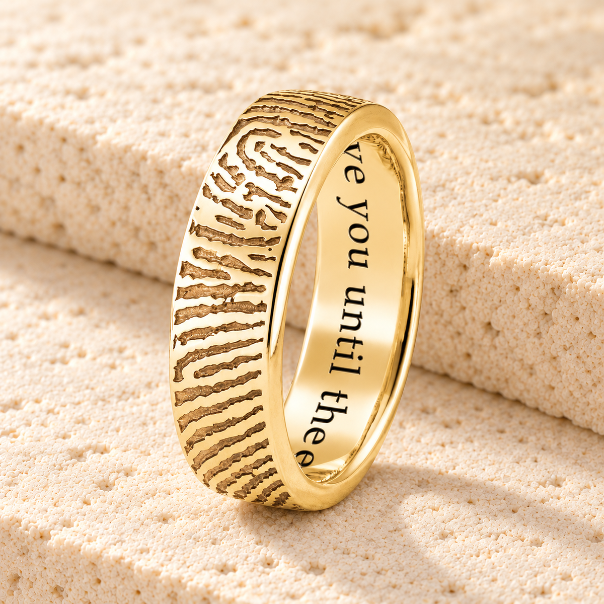 Standard Women's Solid 14k Gold Fingerprint Ring — main — evr30000kg