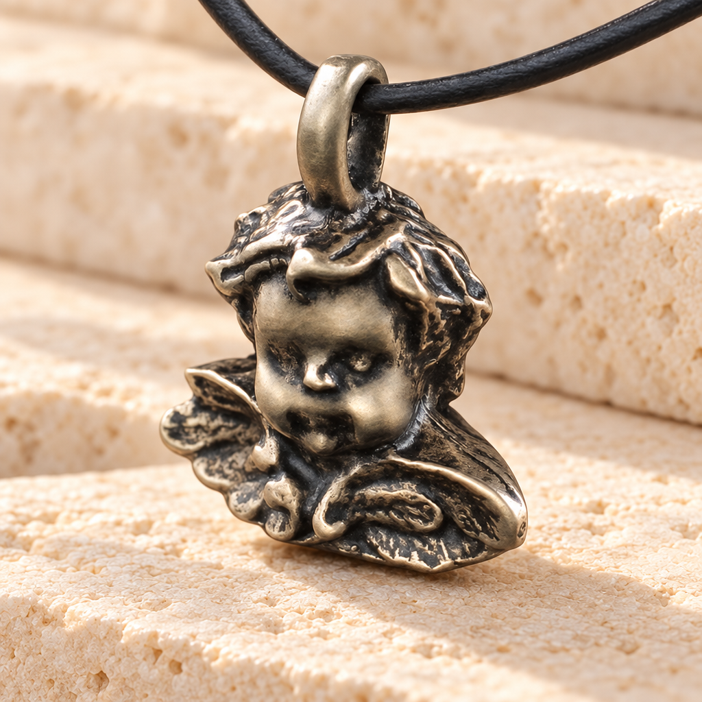 Bronze Cherub Urn Keepsake — main — evr134bz
