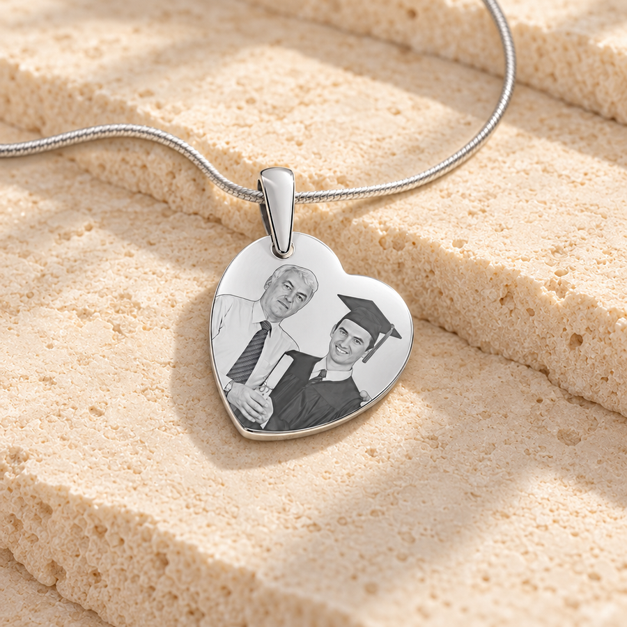 Stainless Steel Heartfelt Photo Pendant