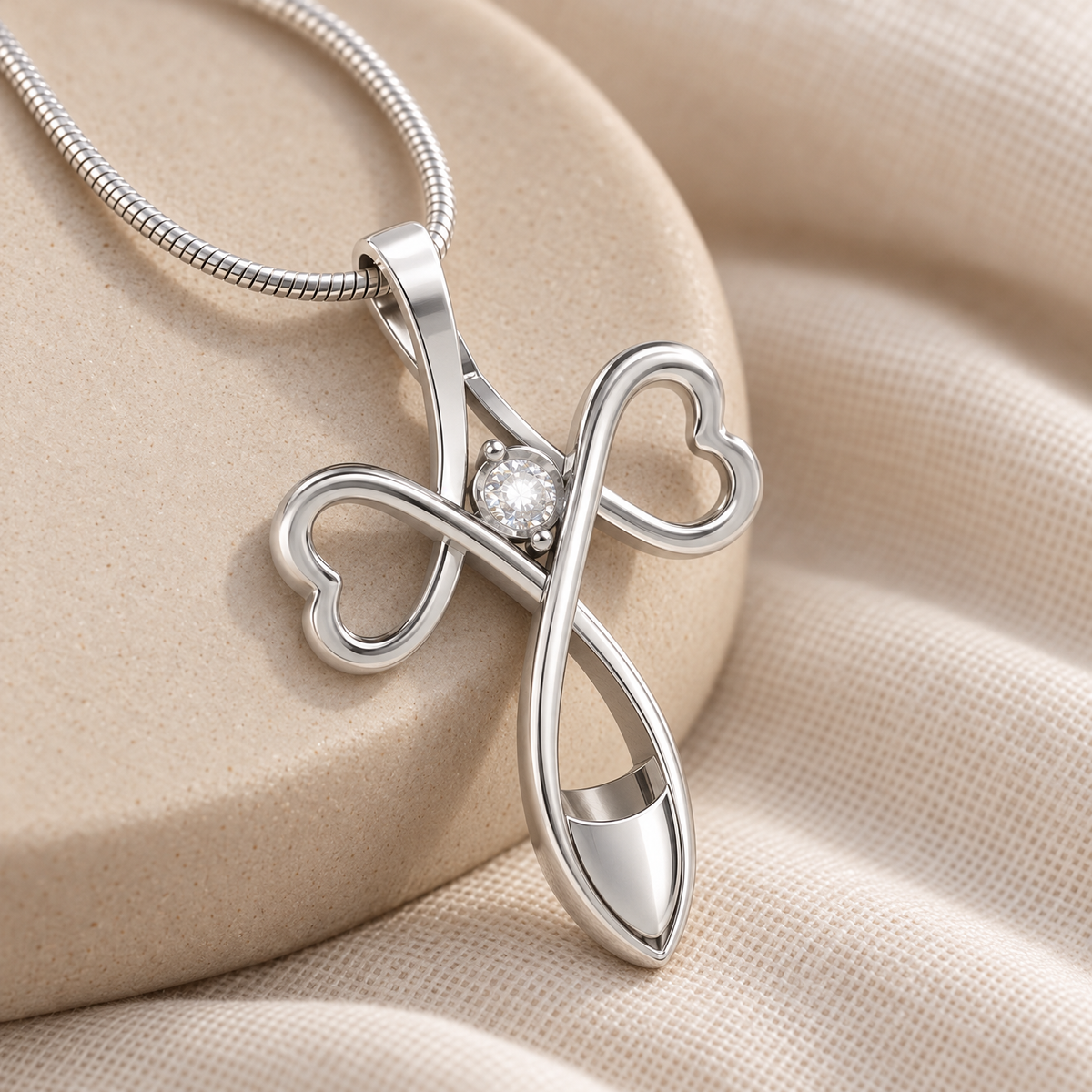 Sterling Silver Peaceful Moments Forever Sealed Memorial Jewelry — alternate view — evr6091sfs