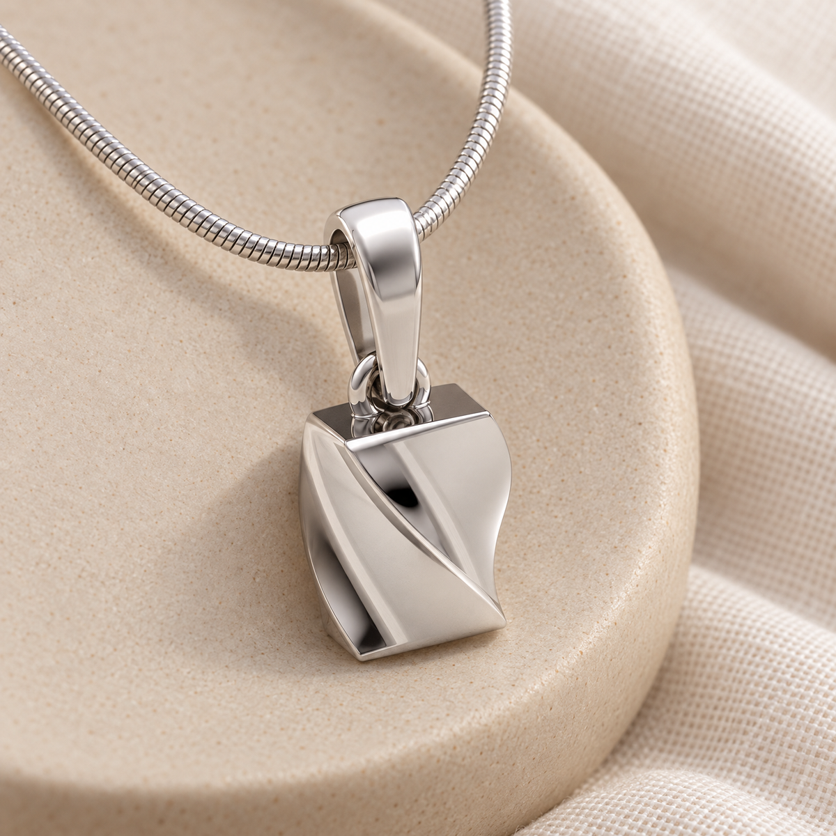 14K White Gold Helix Squared Forever Sealed Memorial Jewelry — alternate view — evr20031wgfs
