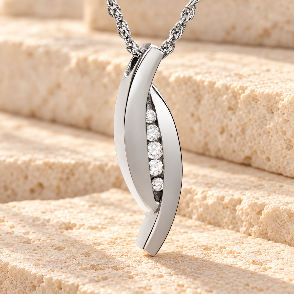 Everlasting Leaf 14K White Gold Memorial Locket — main — evr734wg