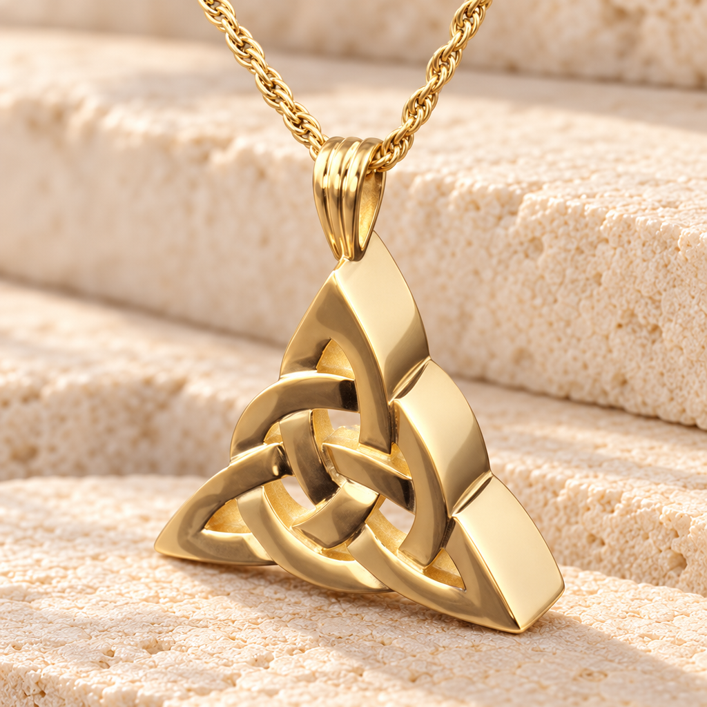 14k Gold Celtic Cherished Triangle Keepsake Jewelry — main — evr6038kg