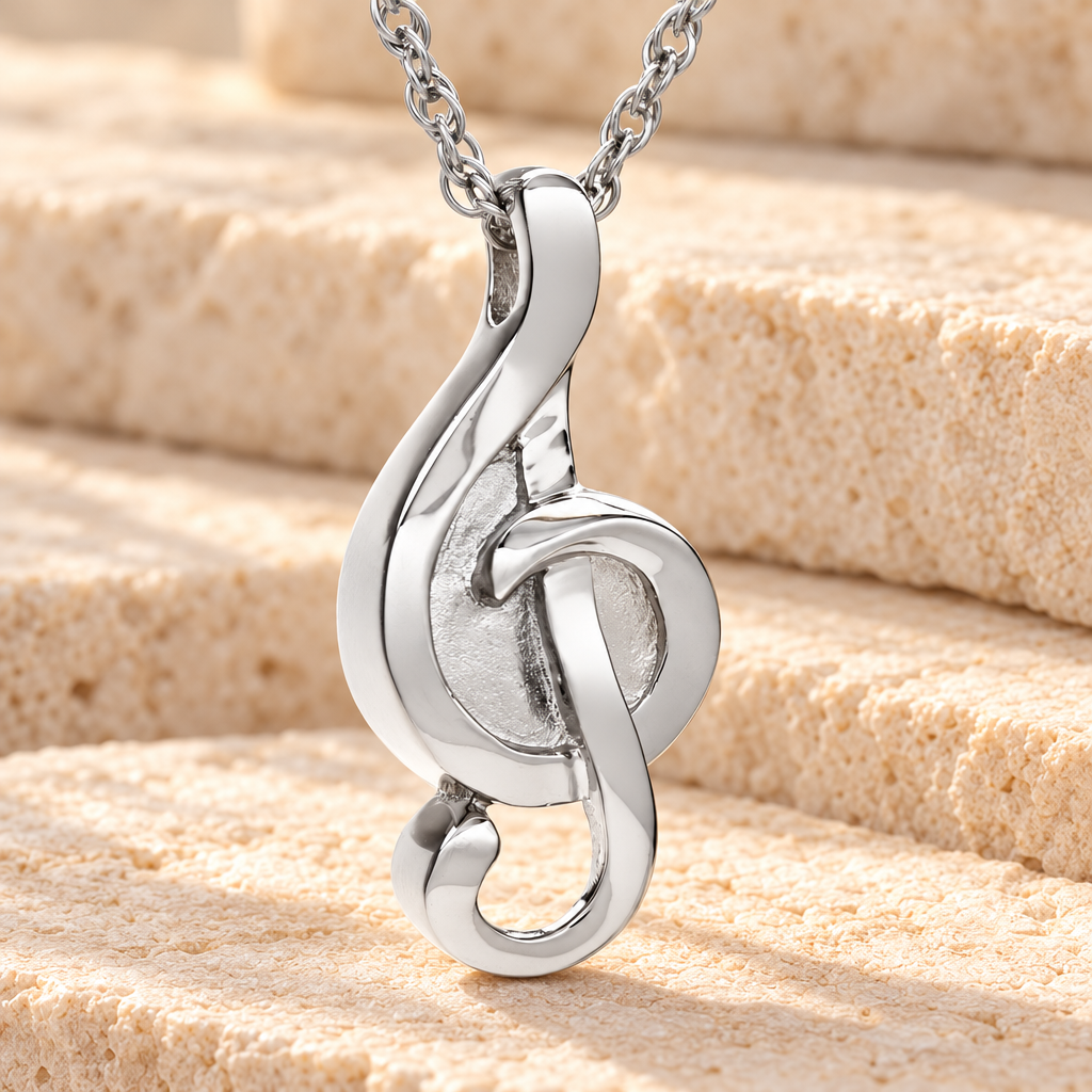 Sterling Silver Harmonious Music Note Memorial Locket — main — evr6331ss