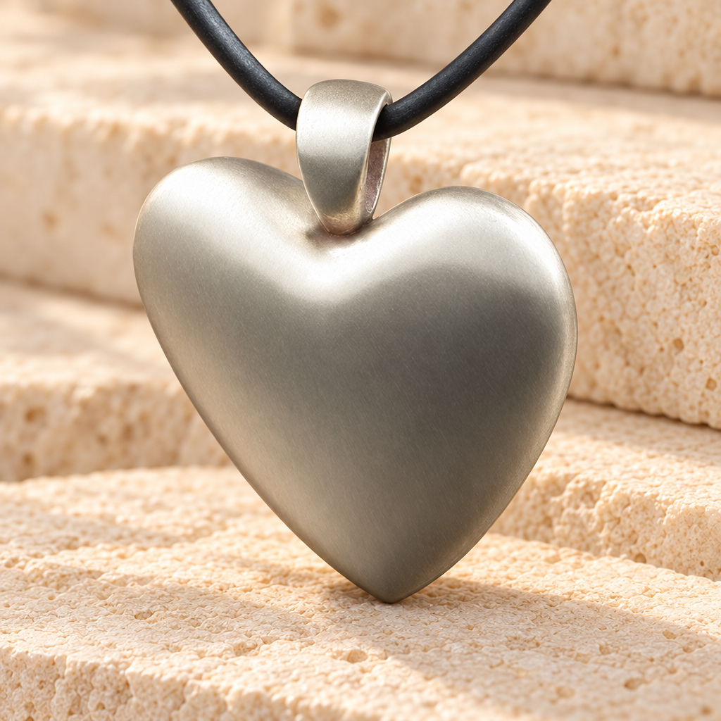 Bronze Heart Cremation Jewelry Urn — main — evr107b
