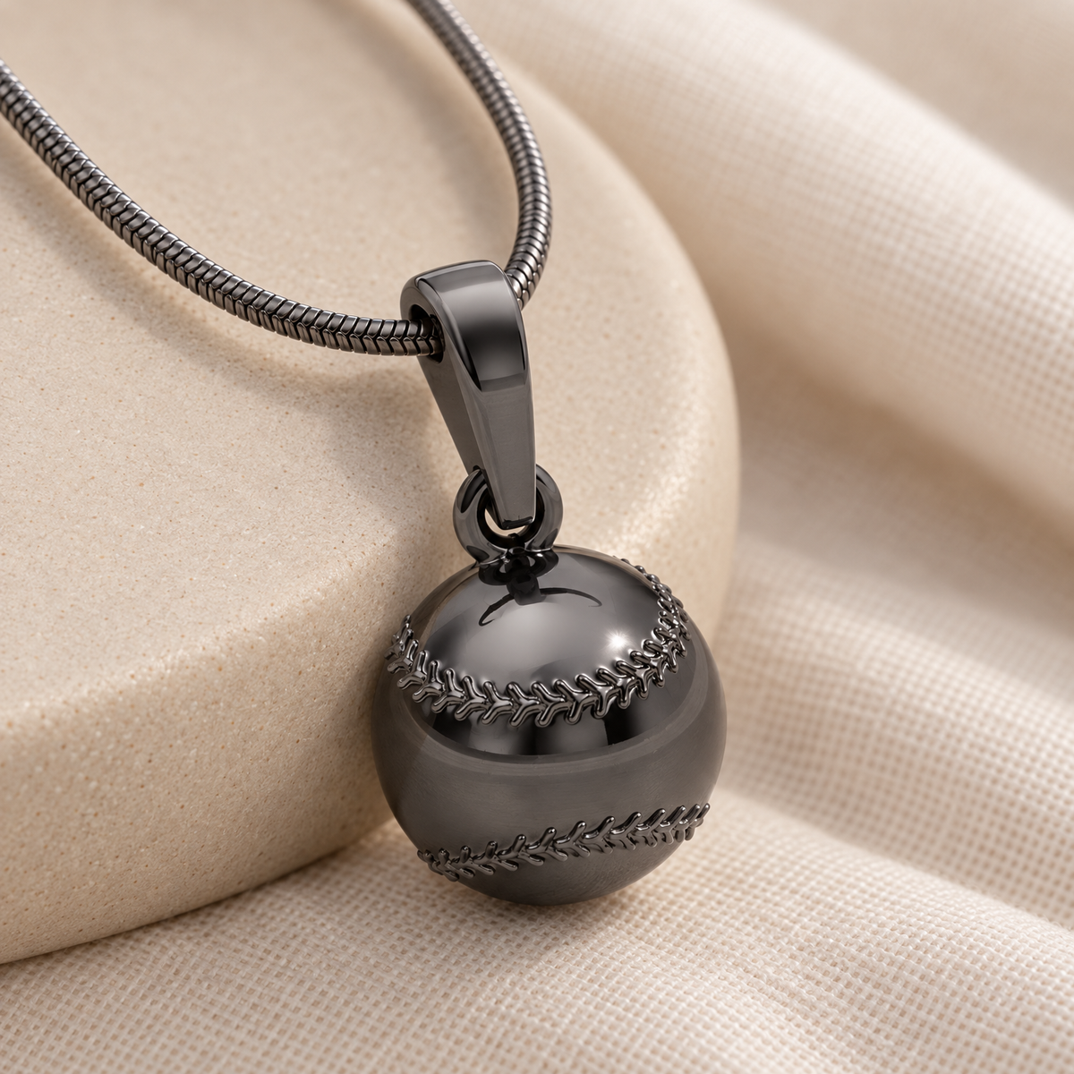 Black Baseball Forever Sealed Memorial Jewelry — alternate view — evr20045bfs