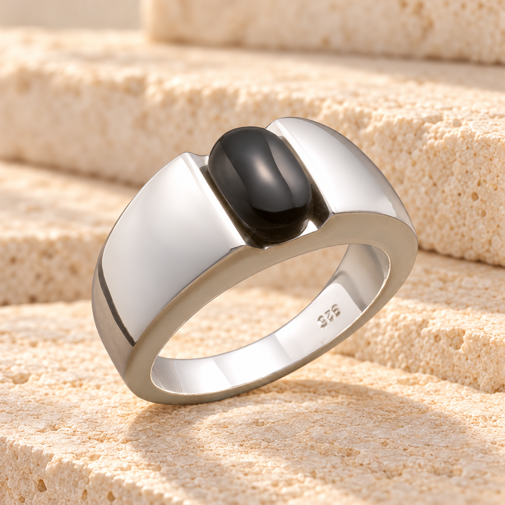 Men's Silver Simply Sable Ashes Ring — main — evr6350mss