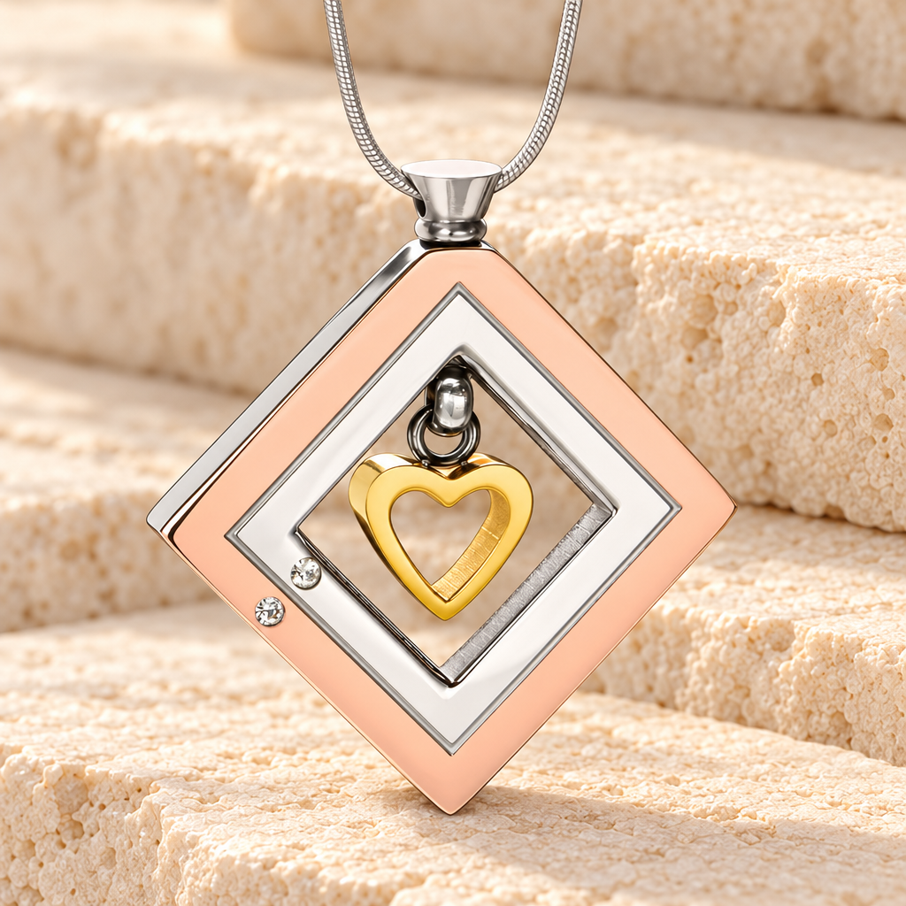 Enchanting Heart with Gold Plated Heart Urn Pendant — main — evr5012g