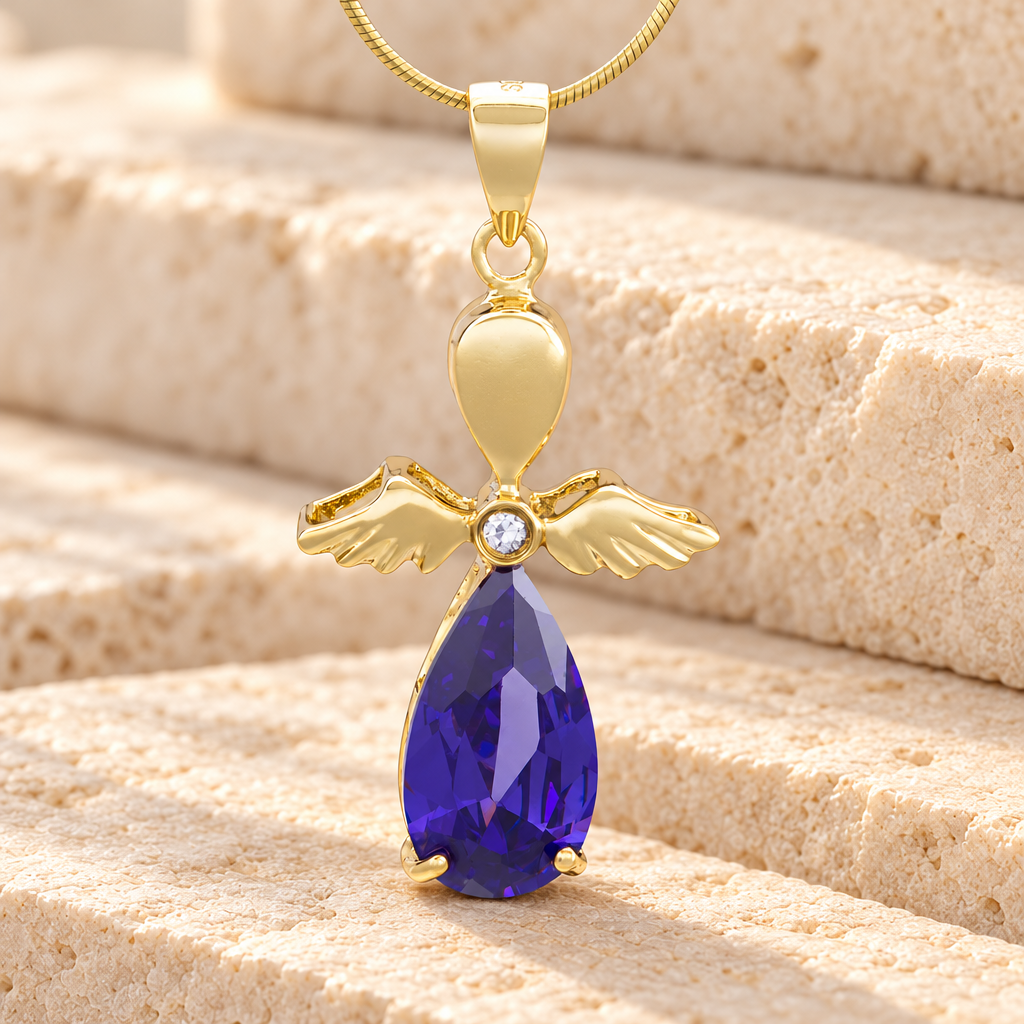 Gold Plated Heavenly Flight Cremation Jewelry — main — evr6090g