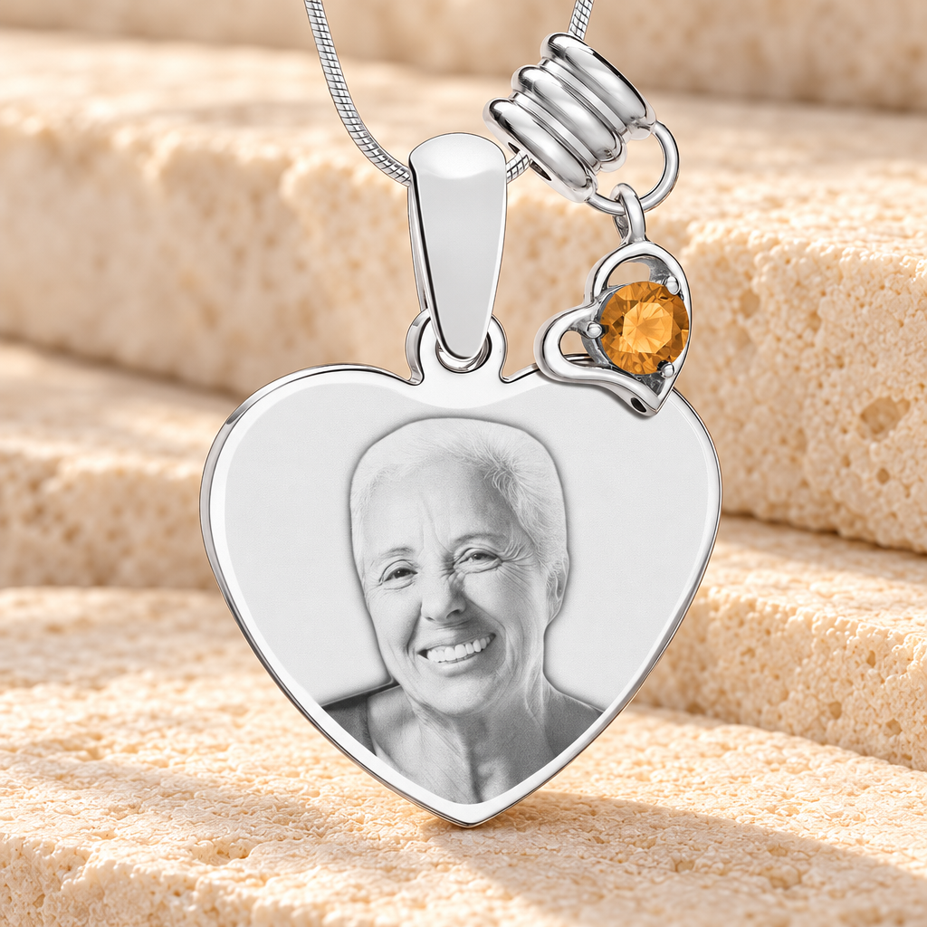 November Heart Photo Engrave Stainless Keepsake — main — evr6402nov