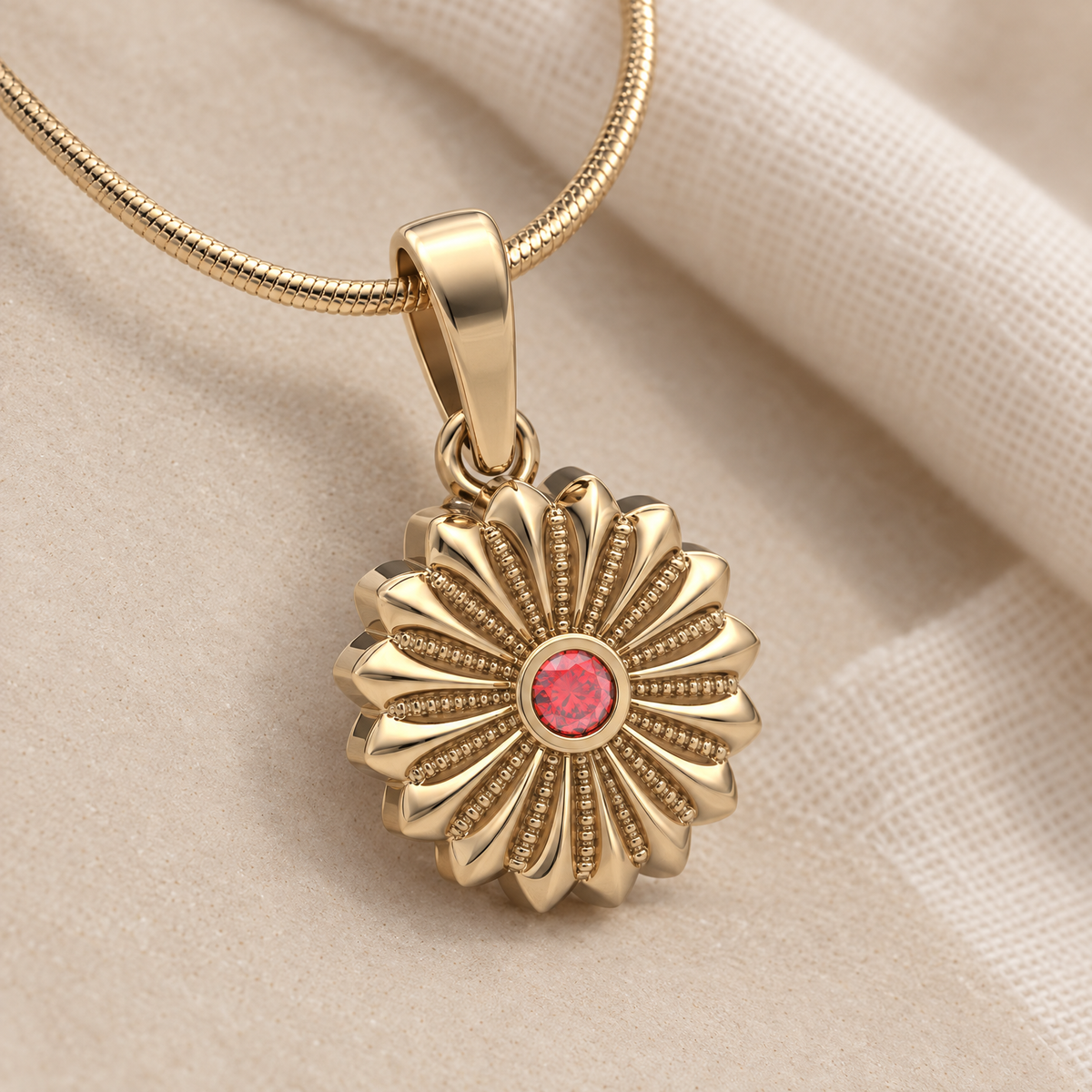 14K Gold Birthstone Flowers Forever Sealed Memorial Jewelry — alternate view — evr20004kgfs