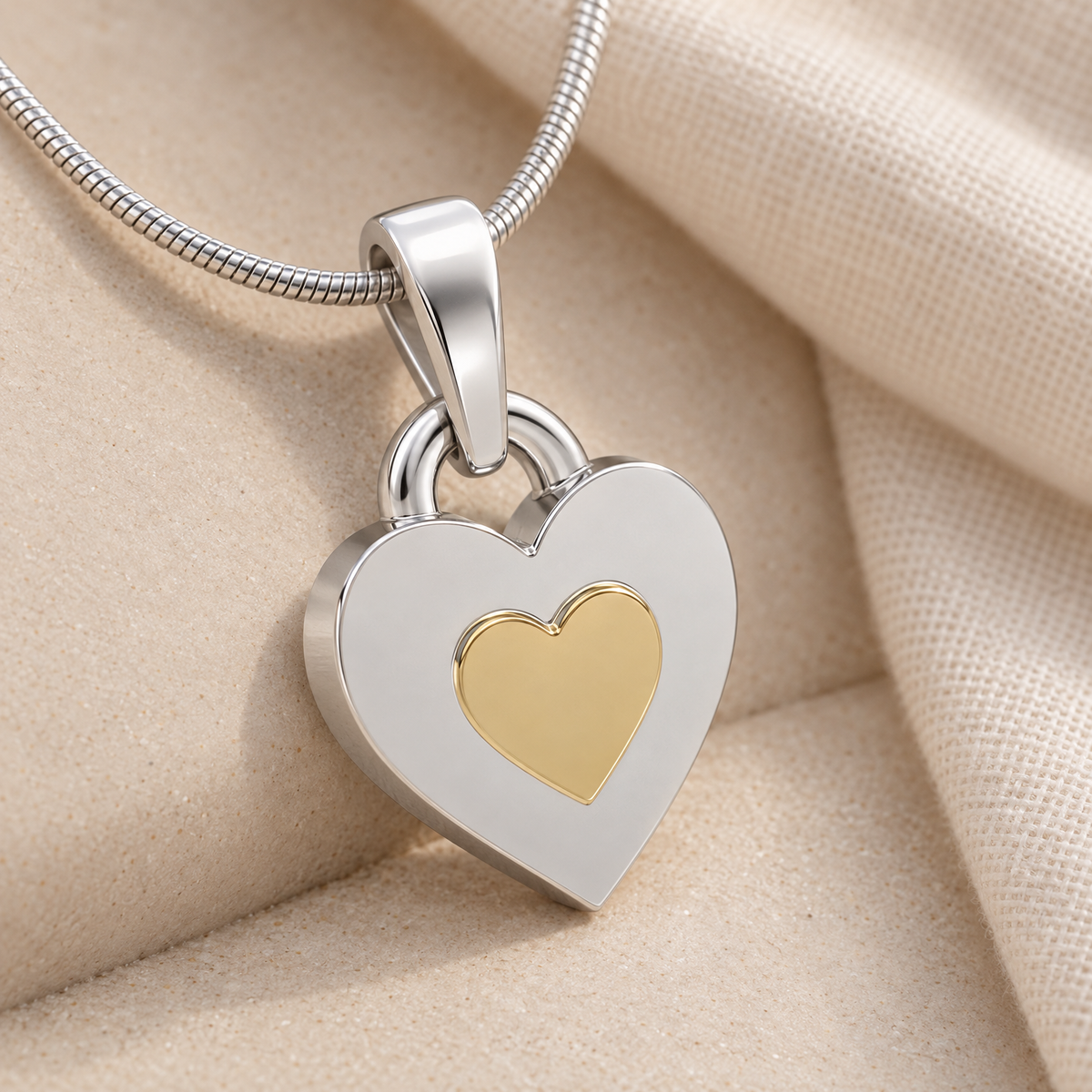 Duplicity Heart Forever Sealed Memorial Jewelry — alternate view — evr20036sgfs