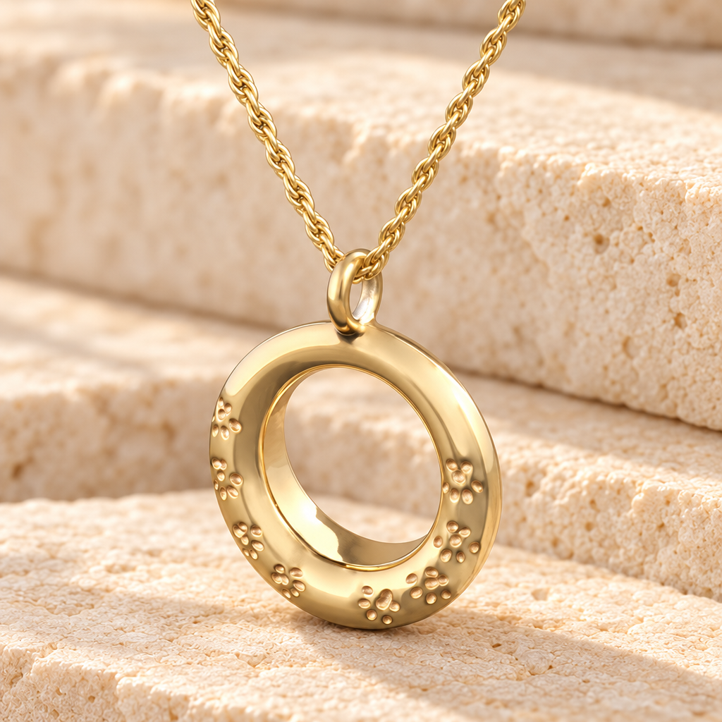 Gold Plated Imprinted Devotion Round Jewelry — main — evr6300gv