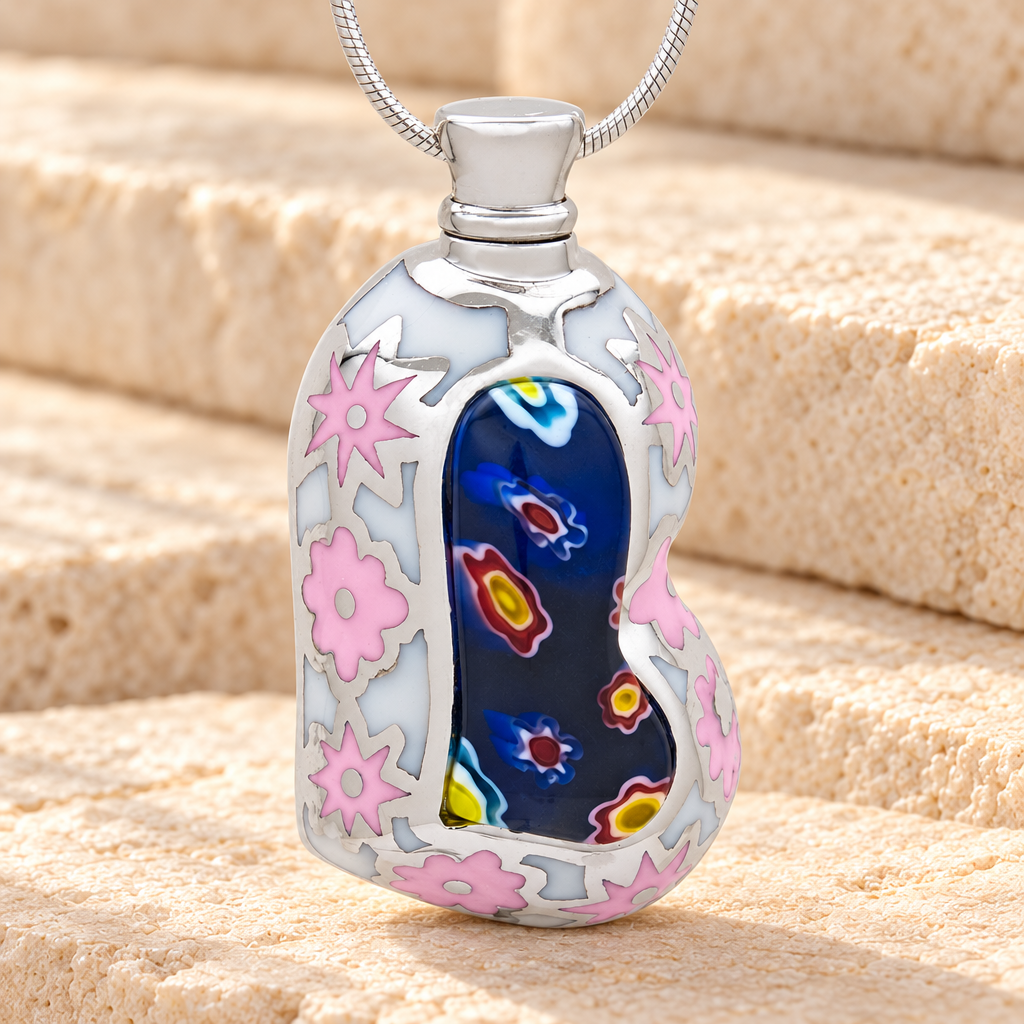 Pink Youthful Heart Cremation Jewelry — main — evr6129p