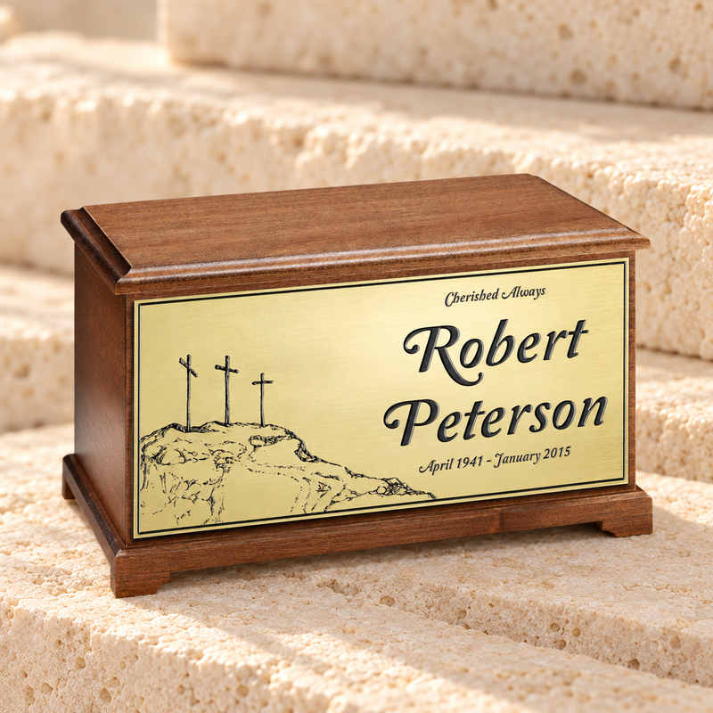 Three Crosses Cremation Urn