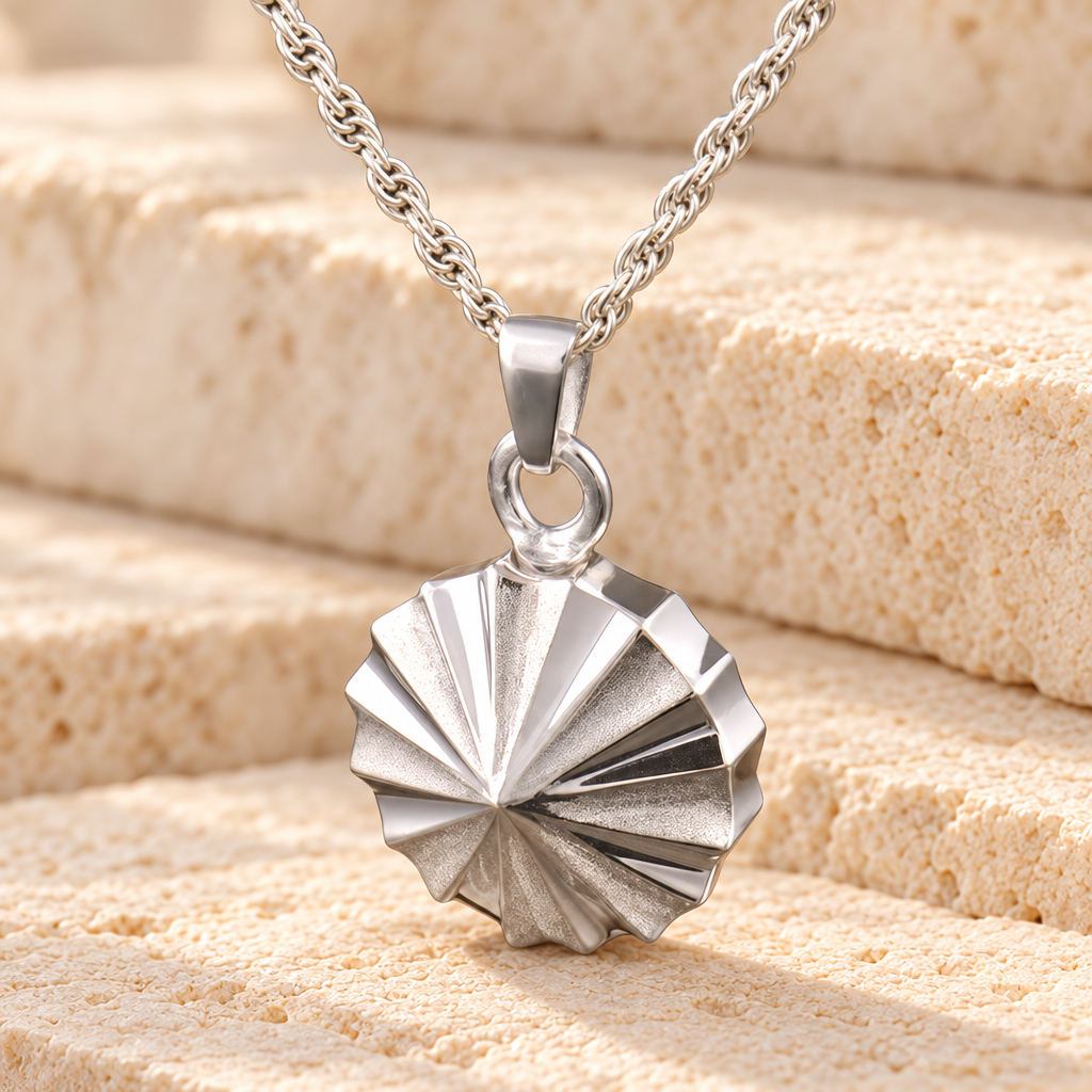 14K White Gold Pinwheel Funeral Jewelry — main — evr869wg