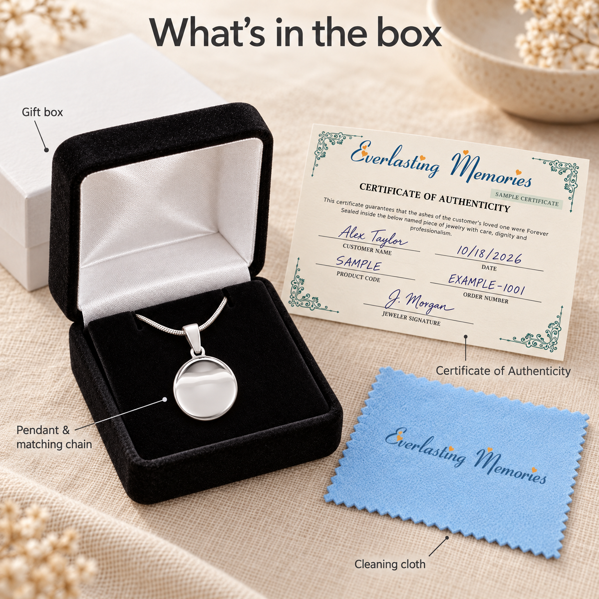 Galaxy Forever Sealed Memorial Jewelry — whats in box — evr20005ssfs