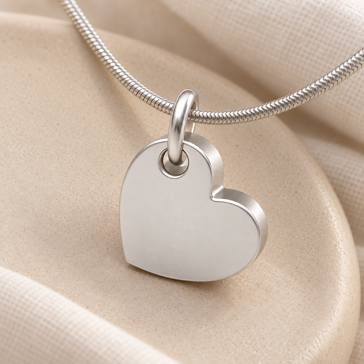 14K White Gold Tilted Heart Forever Sealed Memorial Jewelry — alternate view — evr20034wgfs