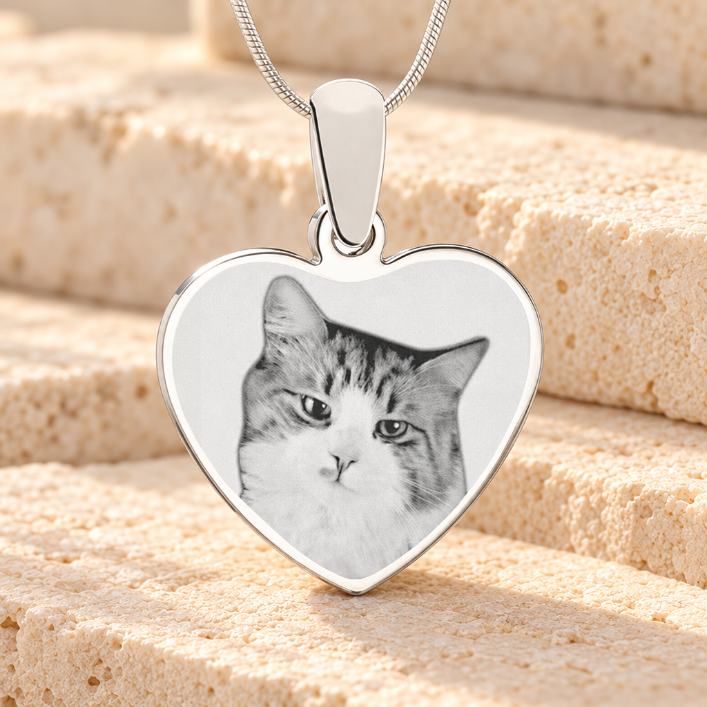 Heart Photo Engraved Stainless Pet Keepsake — main — evr6407s