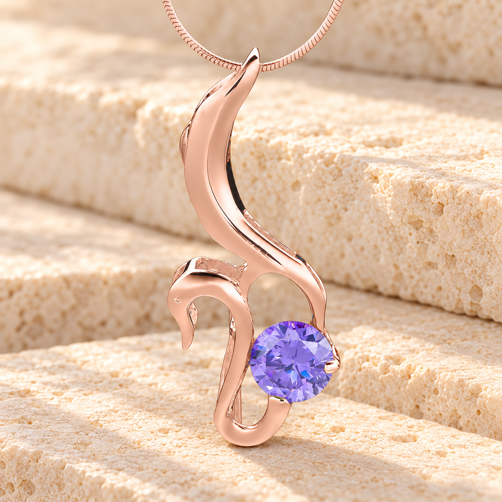 Rose Gold Simple Adoration Cremation Jewelry — main — evr6097rg