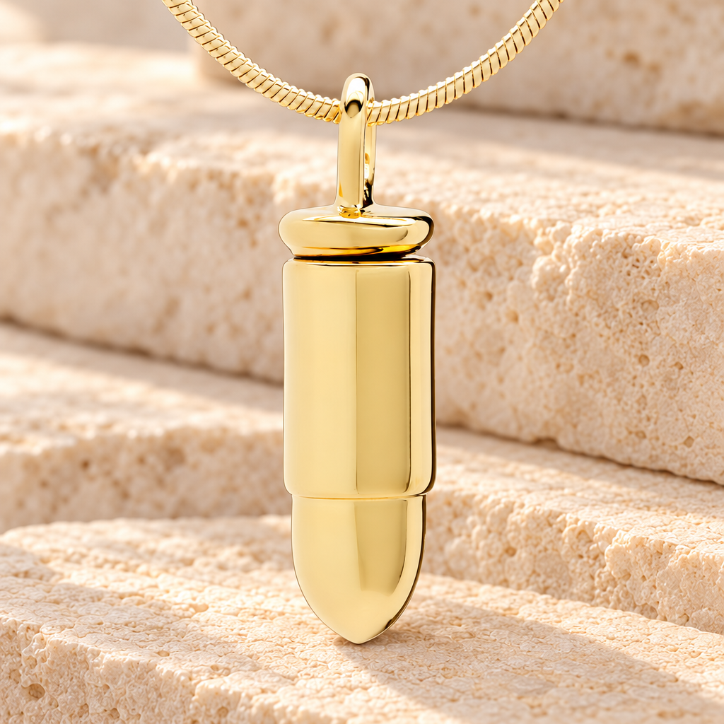 Gold Plated Trooper Cremation Jewelry — main — evr6448g
