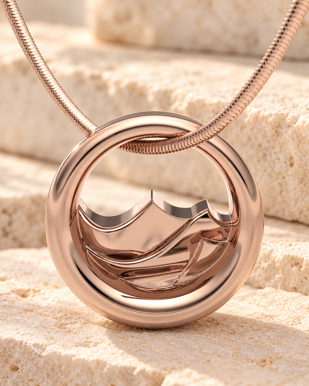 Rose Gold Plated Appalachia Forever Sealed Memorial Jewelry — main — evr20006rgfs