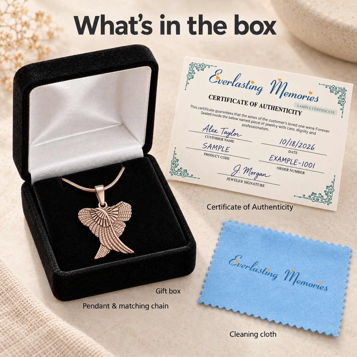 Rose Gold Plated In Peace Forever Sealed Urn Pendant — whats in box — evr6765rgfs
