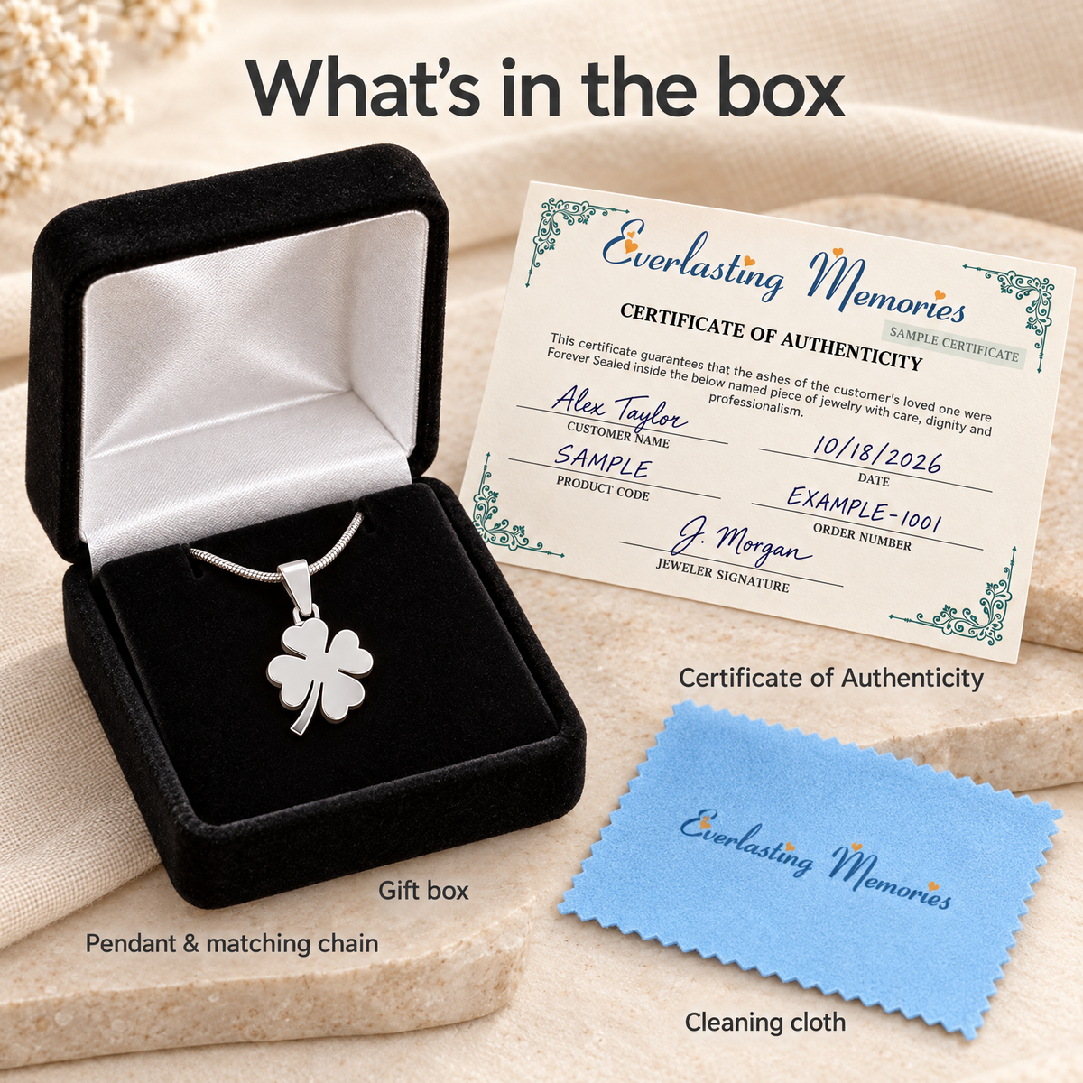 Irelyn Forever Sealed Memorial Jewelry — whats in box — evr20011ssfs