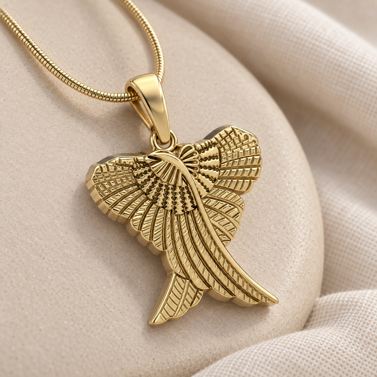 Gold Plated In Peace Forever Sealed Urn Pendant — alternate view — evr6765gfs