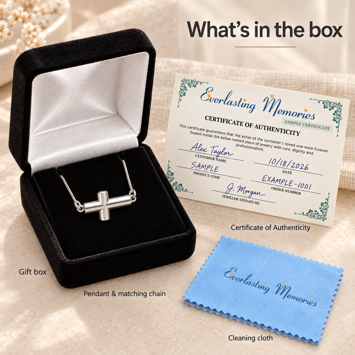 Crossroads Forever Sealed Memorial Jewelry — whats in box — evr20003ssfs