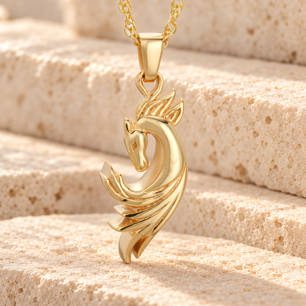 14 Karat Gold Stallion Memorial Jewelry — main product image