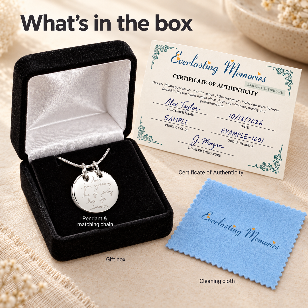Wisdom Forever Sealed Memorial Jewelry — whats in box — evr6390sfs