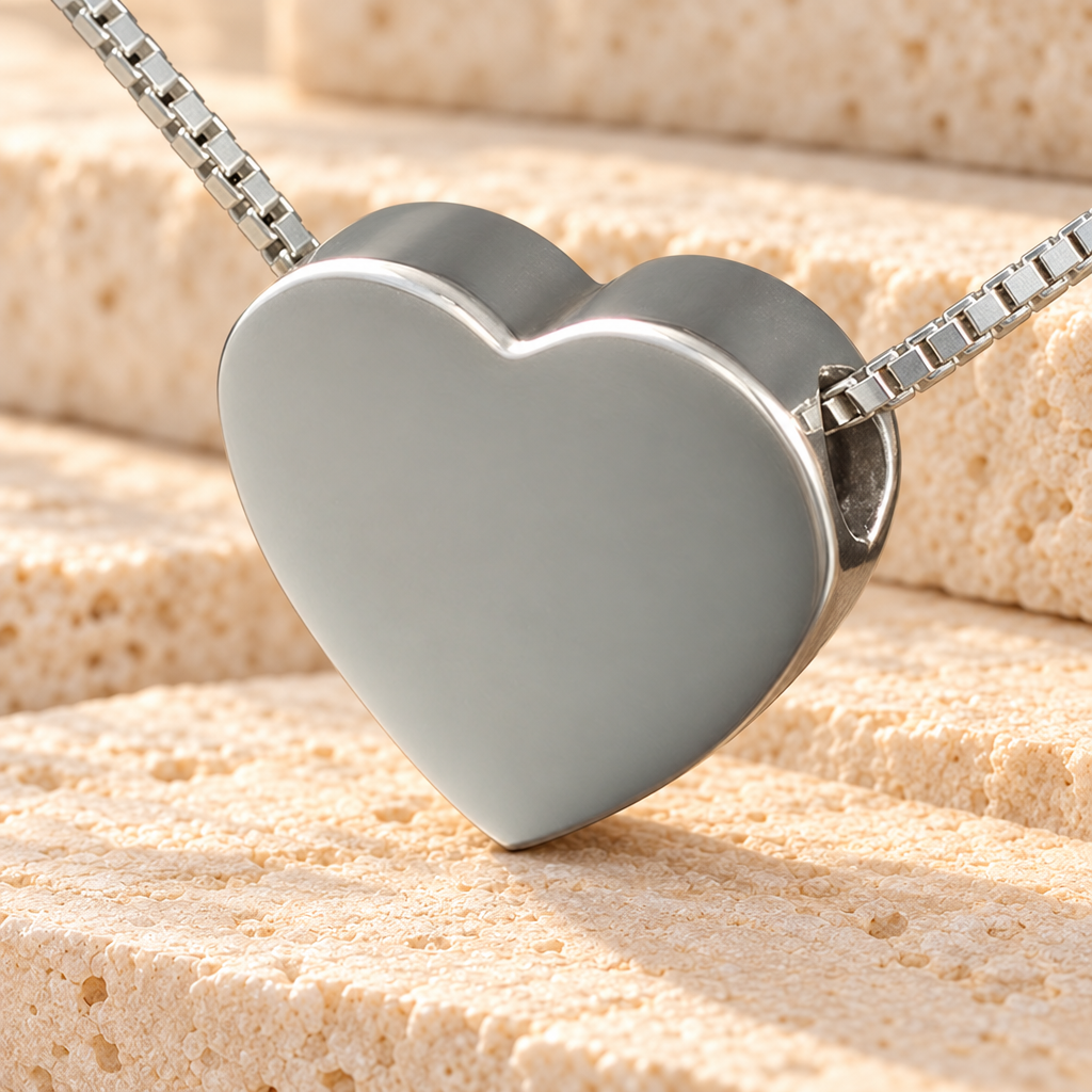 2 Person Sterling Silver Sliding Heart Cremation Keepsake for Couples — main — evr119ss