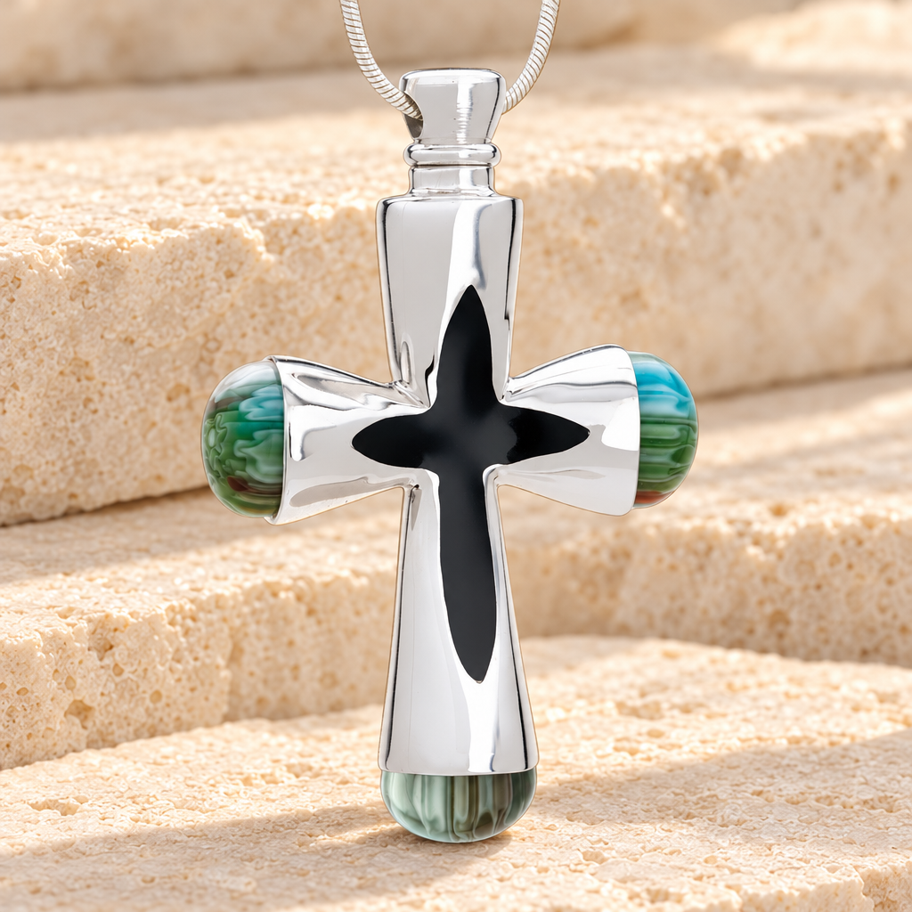 Steadfast Cross Cremation Jewelry — main — evr6122