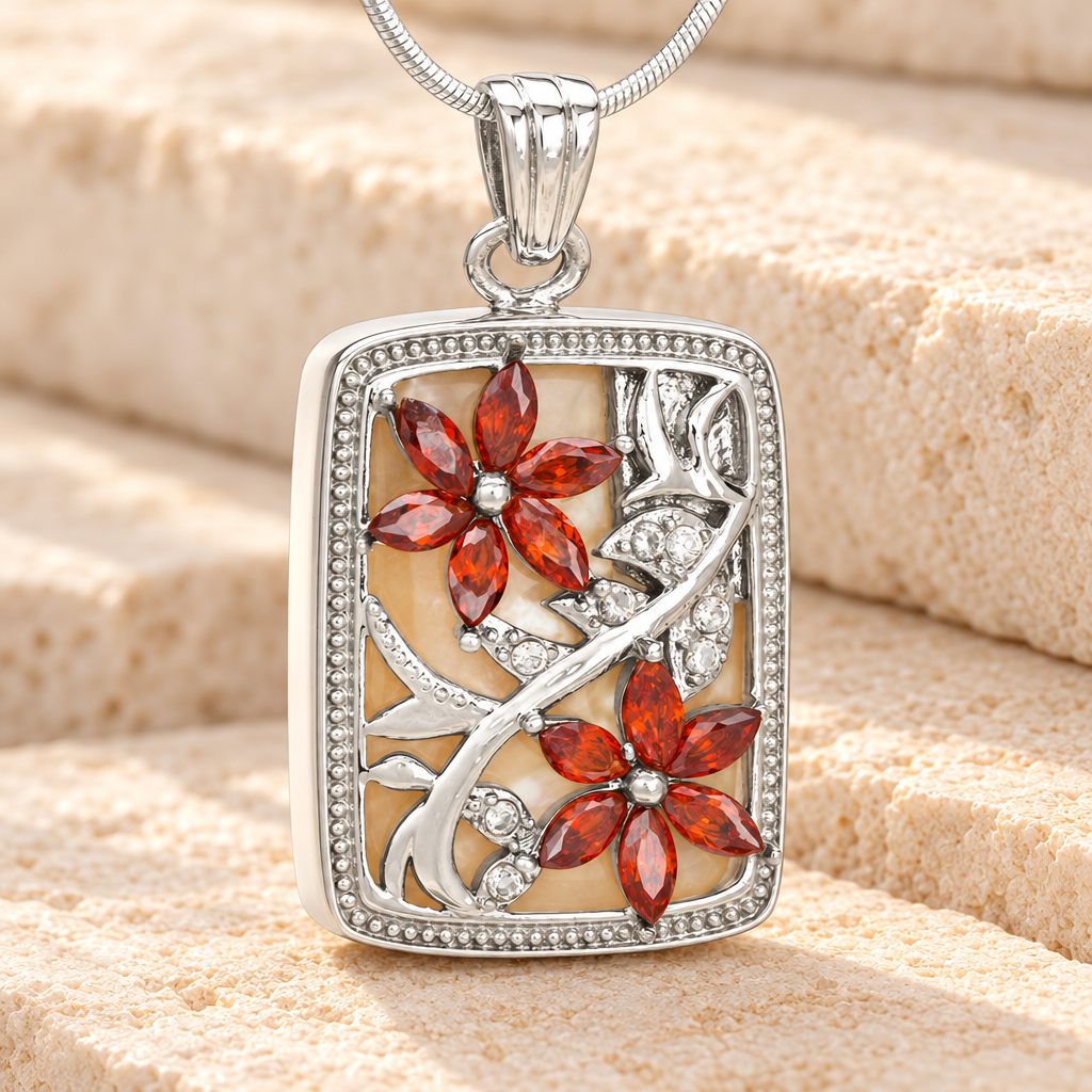 Sterling Silver In Bloom Cremation Jewelry — main — evr6525s