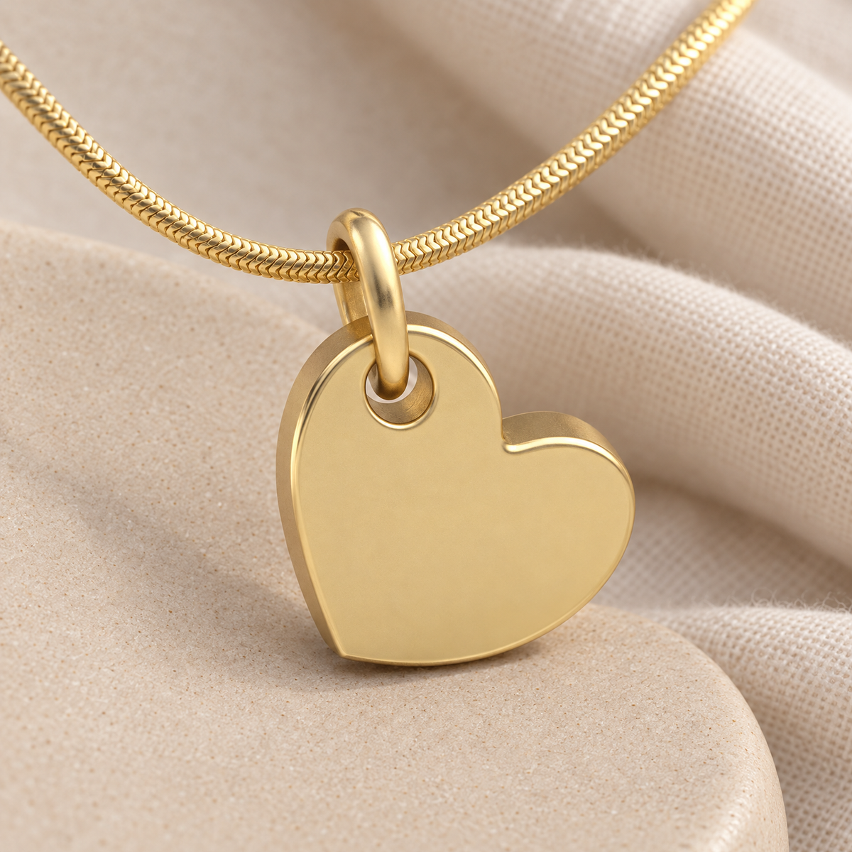 Gold Plated Tilted Heart Forever Sealed Memorial Jewelry — alternate view — evr20034gfs